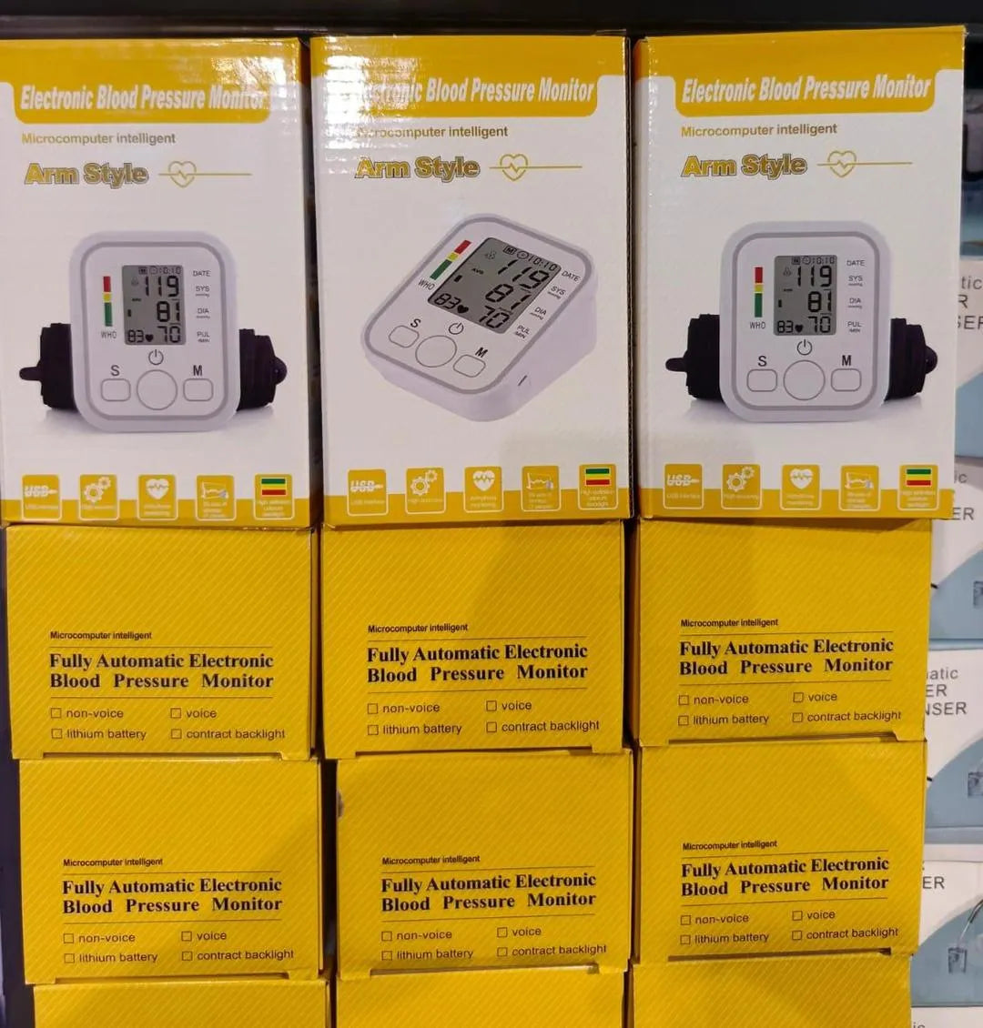Digital Blood Pressure Monitor – Portable White ABS with Voice Function