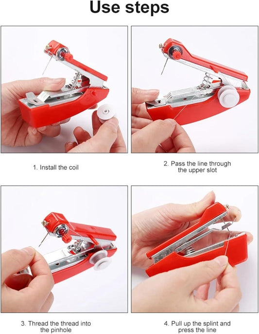 aPortable Handheld Small Sewing Machine Mini Sewing Machine
