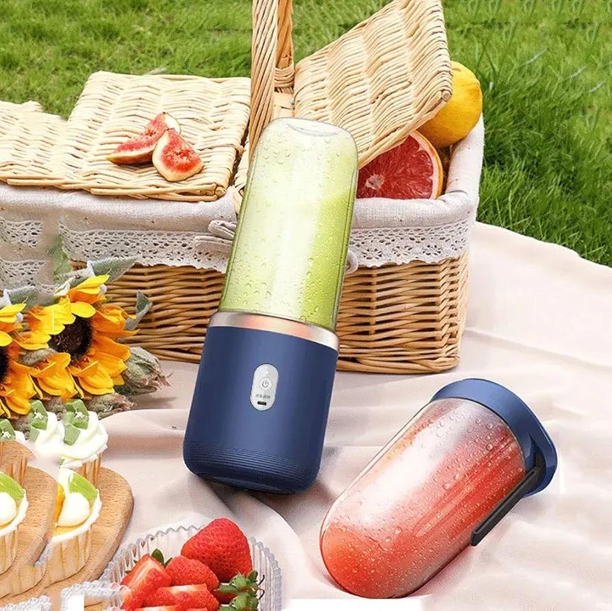 Title: Portable Electric Juicer Blender (ABS) – 2 Cups | USB Rechargeable Smoothie Maker