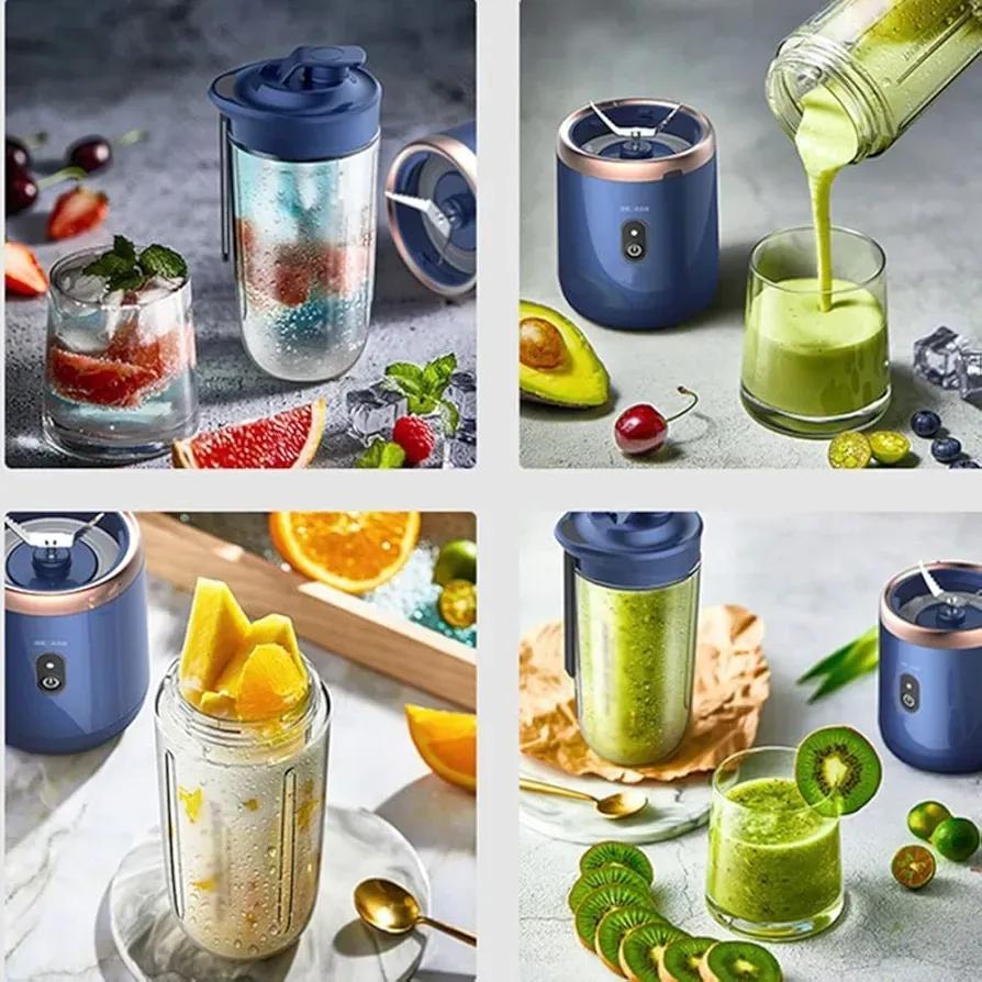 Title: Portable Electric Juicer Blender (ABS) – 2 Cups | USB Rechargeable Smoothie Maker