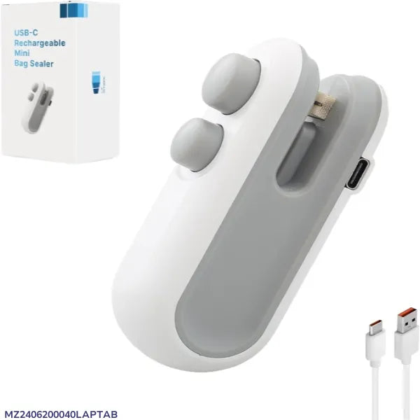 USB Rechargeable Mini Bag Sealer – Portable Food Packet Sealer