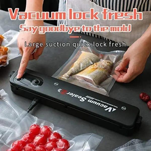 Automatic Vacuum Sealer Machine – Stainless Steel (Black) | Food Preservation Sealer