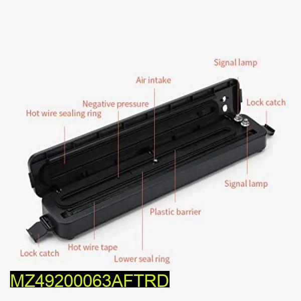 Automatic Vacuum Sealer Machine – Stainless Steel (Black) | Food Preservation Sealer