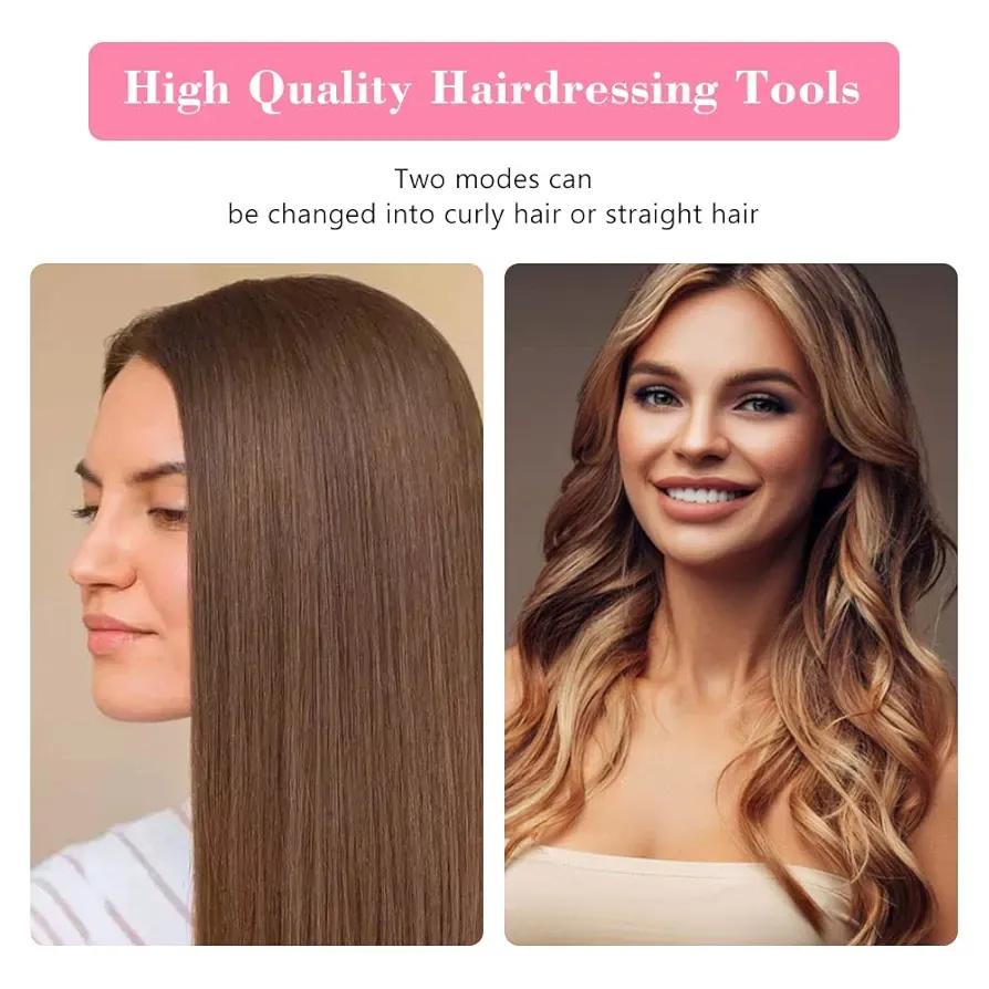 Pink Hair Straightener with Intelligent Temperature Control | Fast Heating Ceramic Plates