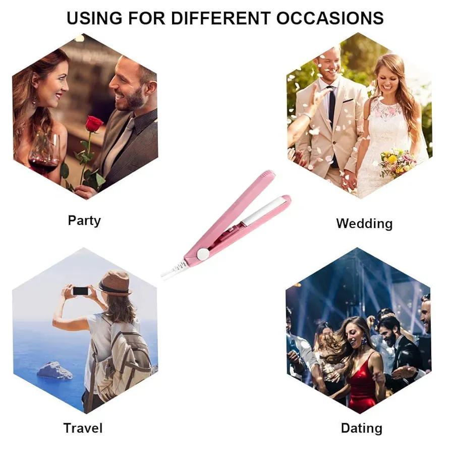 Pink Hair Straightener with Intelligent Temperature Control | Fast Heating Ceramic Plates
