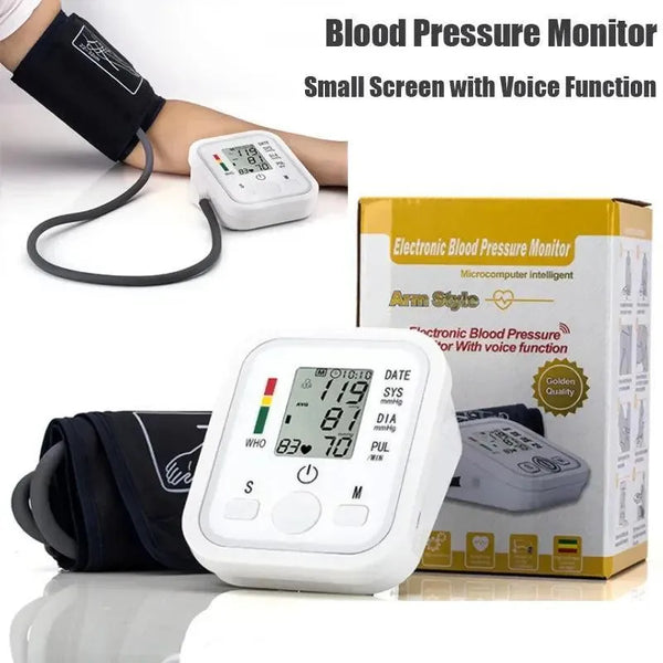 Digital Blood Pressure Monitor – Portable with Voice Function